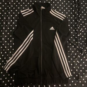 Adidas Kids Black and White Track Jacket